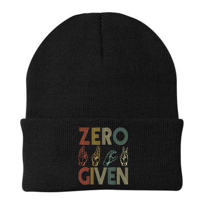 Zero Given Vintage 0 Fucks Given Sign Language Beanie