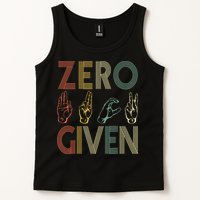Zero Given Vintage 0 Fucks Given Sign Language Tank Top