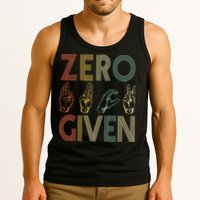Zero Given Vintage 0 Fucks Given Sign Language Tank Top