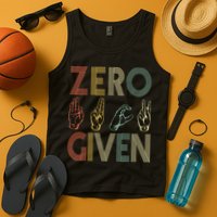 Zero Given Vintage 0 Fucks Given Sign Language Tank Top