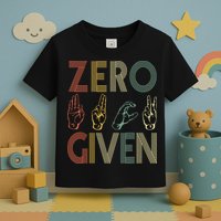 Zero Given Vintage 0 Fucks Given Sign Language Toddler T-Shirt