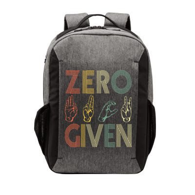 Zero Given Vintage 0 Fucks Given Sign Language Vector Backpack