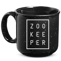 Zookeeper Gifts White Text Zoo Keeper Minimalist 15oz Campfire Ceramic Mug