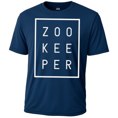 Zookeeper Gifts White Text Zoo Keeper Minimalist Performance Shirt