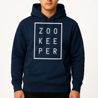 Zookeeper Gifts White Text Zoo Keeper Minimalist Hoodie
