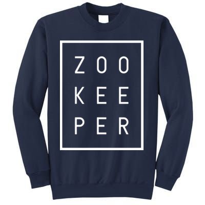 Zookeeper Gifts White Text Zoo Keeper Minimalist Sweatshirt