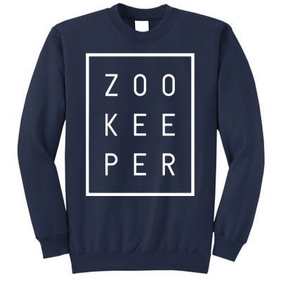 Zookeeper Gifts White Text Zoo Keeper Minimalist Sweatshirt