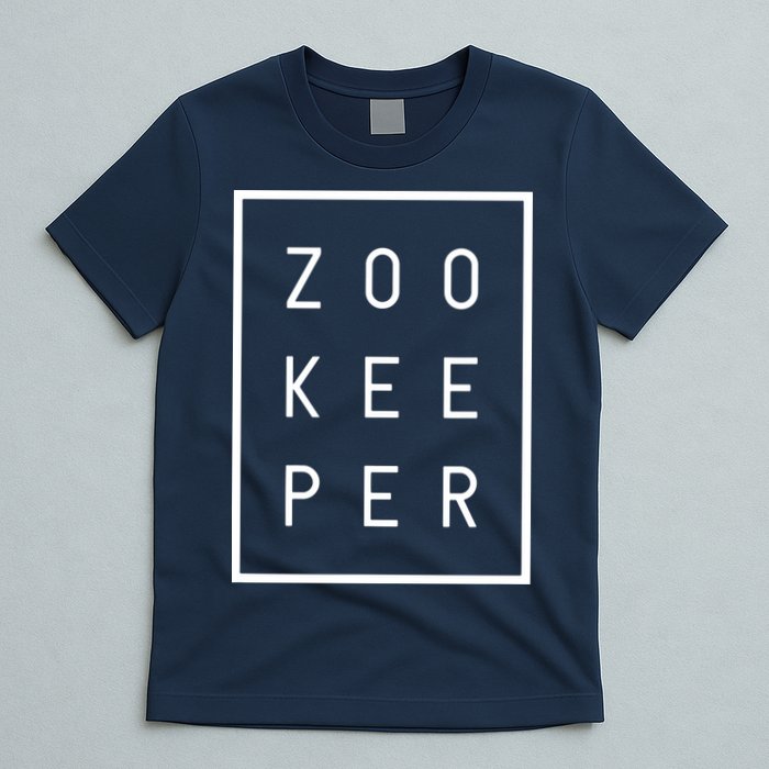 Zookeeper Gifts White Text Zoo Keeper Minimalist T-Shirt