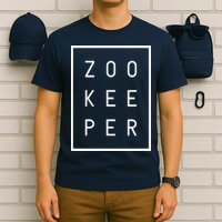 Zookeeper Gifts White Text Zoo Keeper Minimalist T-Shirt