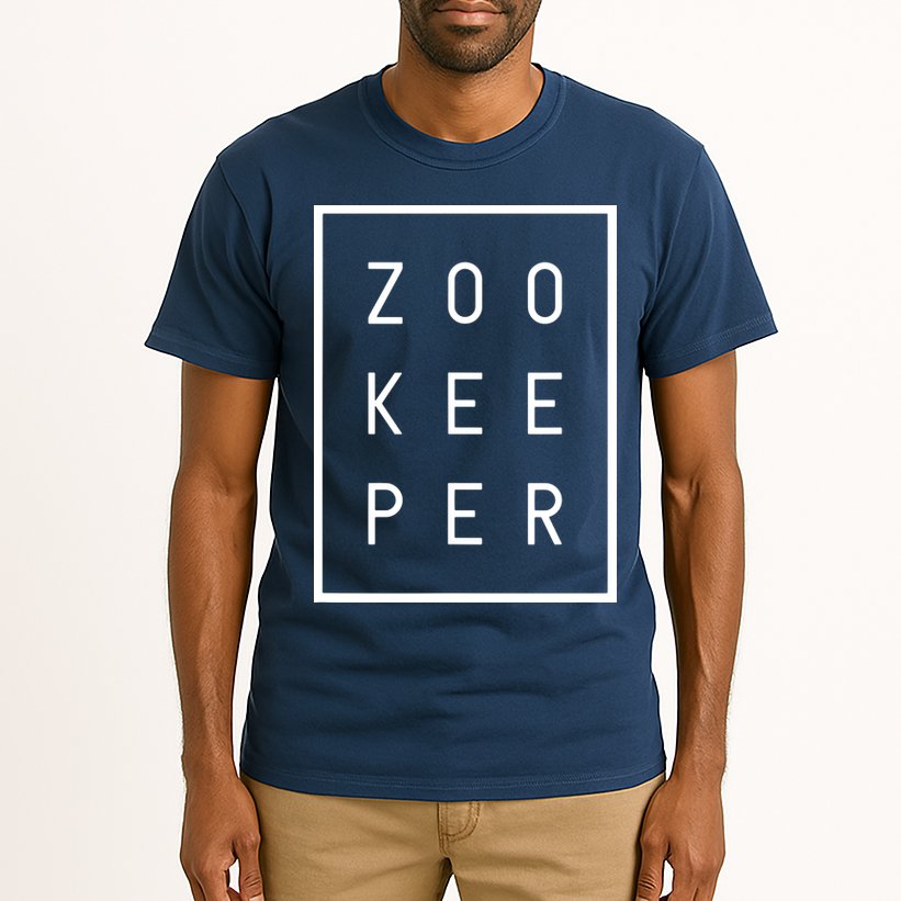 Zookeeper Gifts White Text Zoo Keeper Minimalist Tall T-Shirt