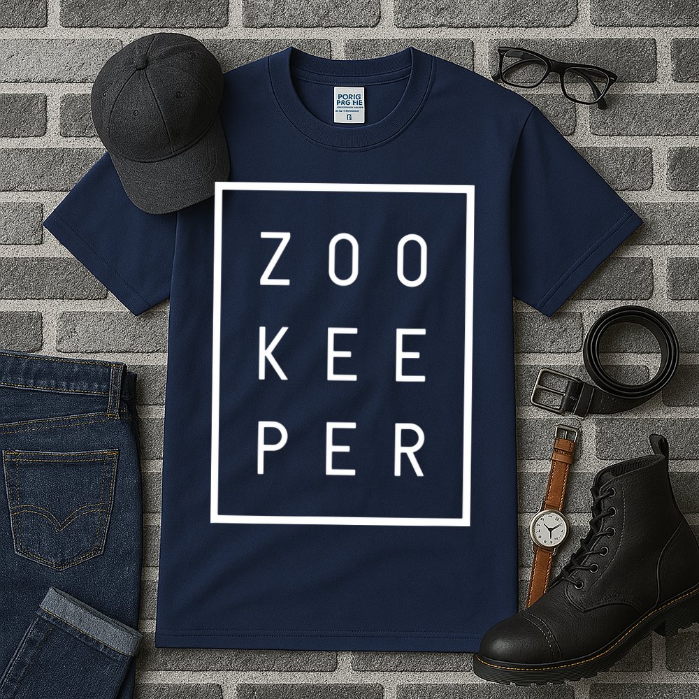 Zookeeper Gifts White Text Zoo Keeper Minimalist Tall T-Shirt