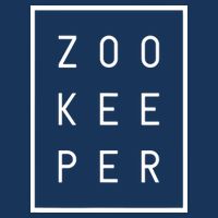 Zookeeper Gifts White Text Zoo Keeper Minimalist Button