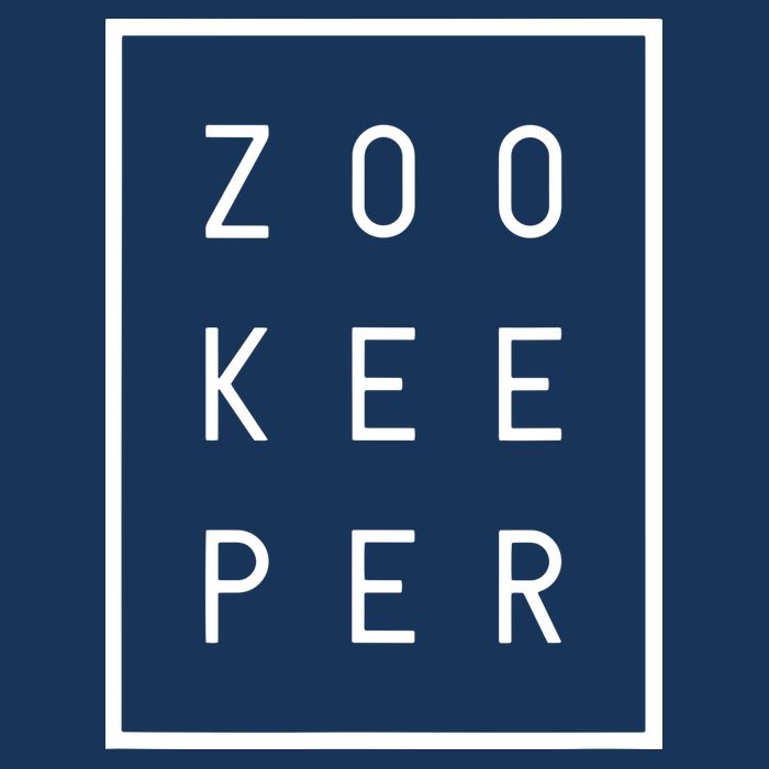 Zookeeper Gifts White Text Zoo Keeper Minimalist Button