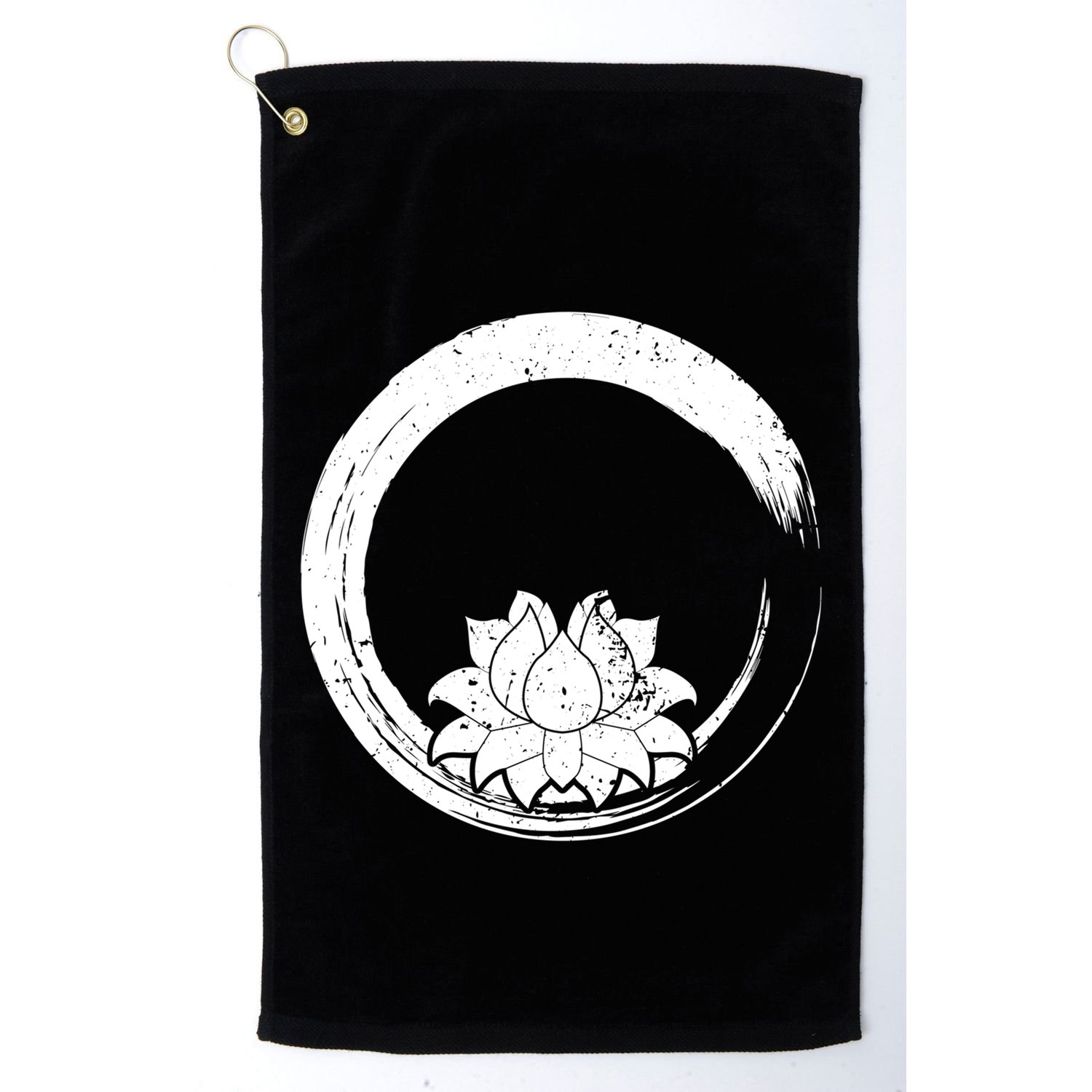 Zen Gift Zen Circle Lotus Flower Yoga Meaningful Gift Golf Towel
