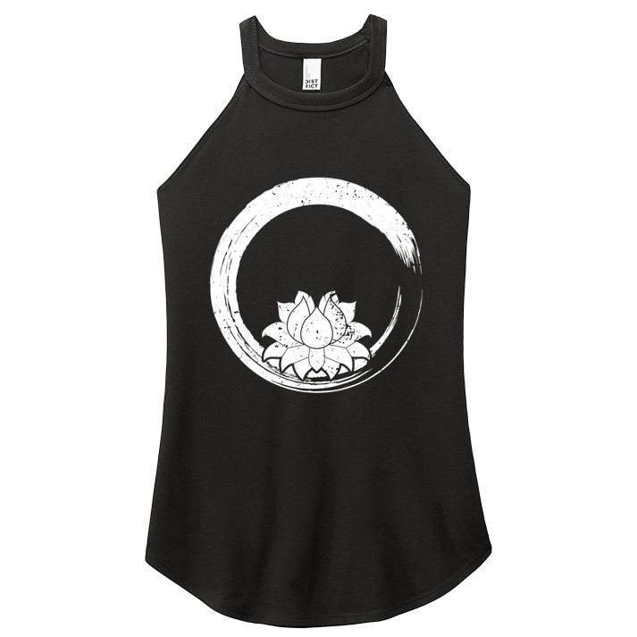 Zen Gift Zen Circle Lotus Flower Yoga Meaningful Gift Women's Perfect Tri Rocker Tank