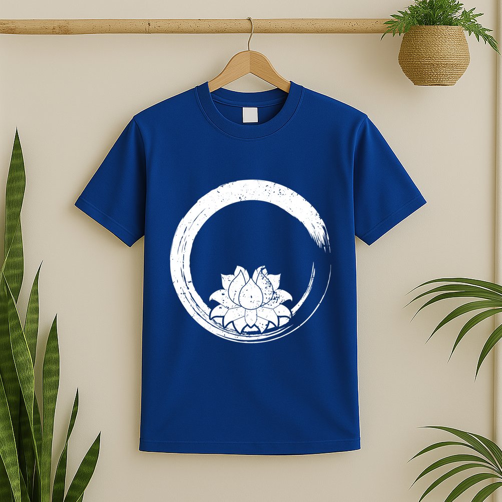 Zen Gift Zen Circle Lotus Flower Yoga Meaningful Gift T-Shirt