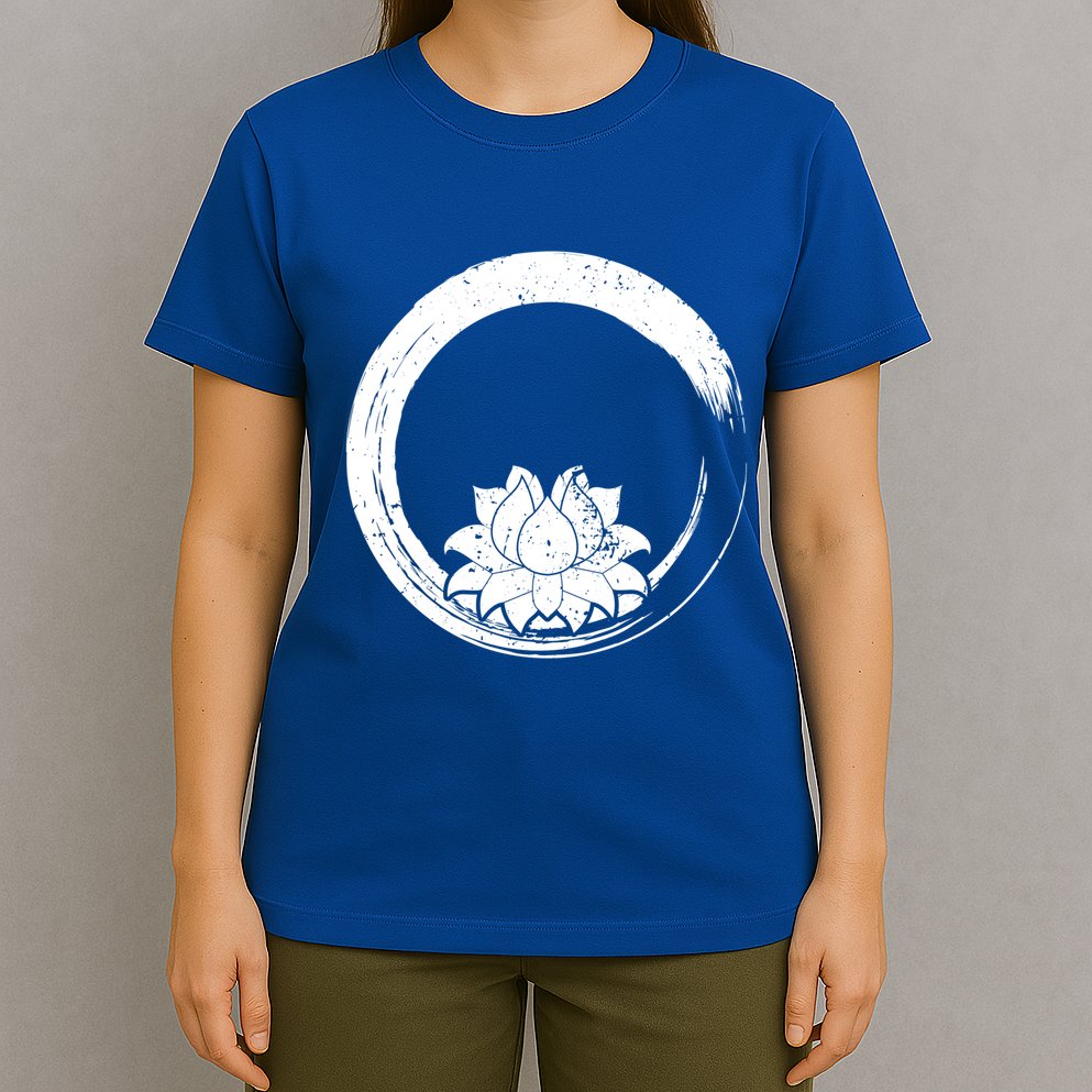 Zen Gift Zen Circle Lotus Flower Yoga Meaningful Gift T-Shirt