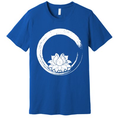 Zen Gift Zen Circle Lotus Flower Yoga Meaningful Gift Premium T-Shirt