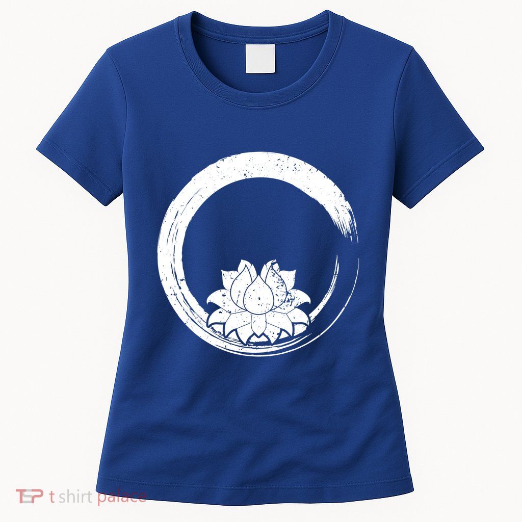 Zen Gift Zen Circle Lotus Flower Yoga Meaningful Gift Womens T-Shirt