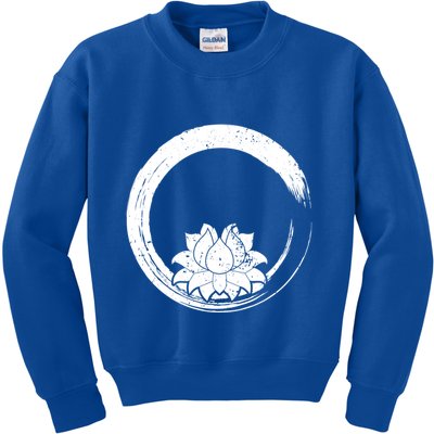 Zen Gift Zen Circle Lotus Flower Yoga Meaningful Gift Kids Sweatshirt