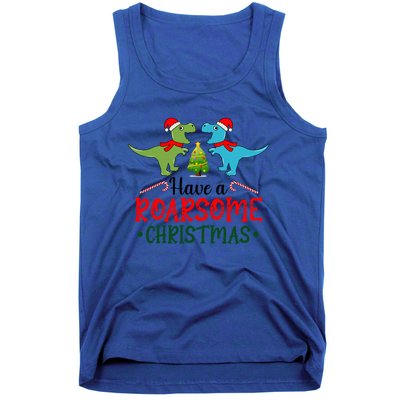 Zykj Have A Roarsome Christmas Dinosaur Merry Xmas Funny Gift Tank Top