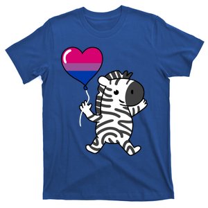 Zebra Heart Balloon Bisexual Pride Cool Gift T-Shirt