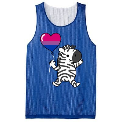 Zebra Heart Balloon Bisexual Pride Cool Gift Mesh Reversible Basketball Jersey Tank