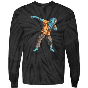 Zombie Halloween Costume Funny Tie-Dye Long Sleeve Shirt