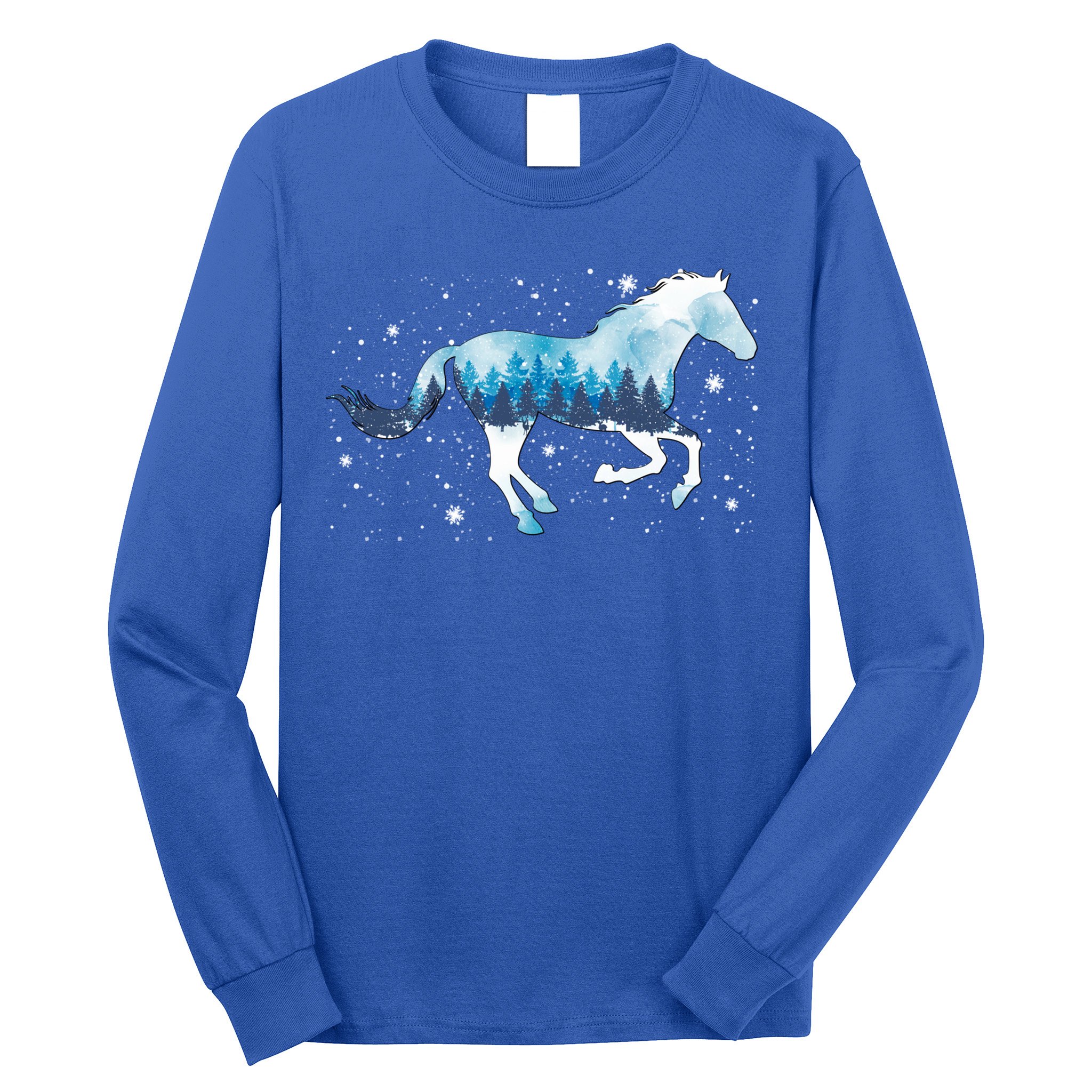 Zaml Horse Christmas Pajama Merry Xmas Riding Horse Lover Gift Long Sleeve Shirt