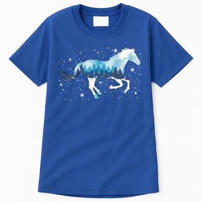 Zaml Horse Christmas Pajama Merry Xmas Riding Horse Lover Gift Tall T-Shirt
