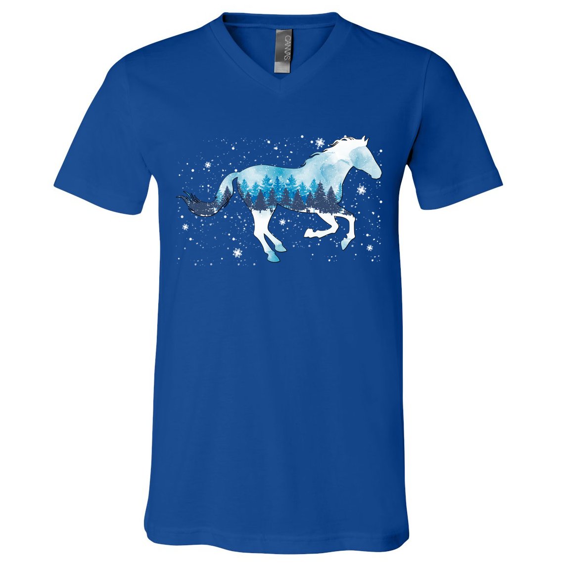 Zaml Horse Christmas Pajama Merry Xmas Riding Horse Lover Gift V-Neck T-Shirt