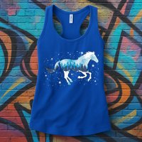 Zaml Horse Christmas Pajama Merry Xmas Riding Horse Lover Gift Womens Tank Top