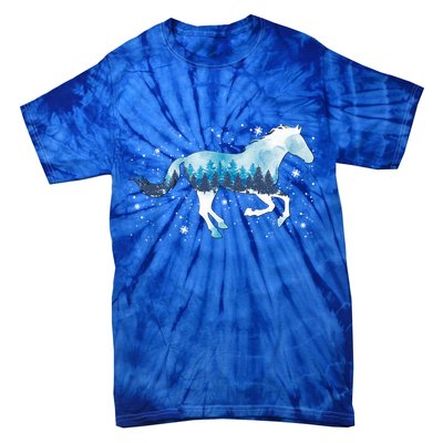 Zaml Horse Christmas Pajama Merry Xmas Riding Horse Lover Gift Tie-Dye T-Shirt