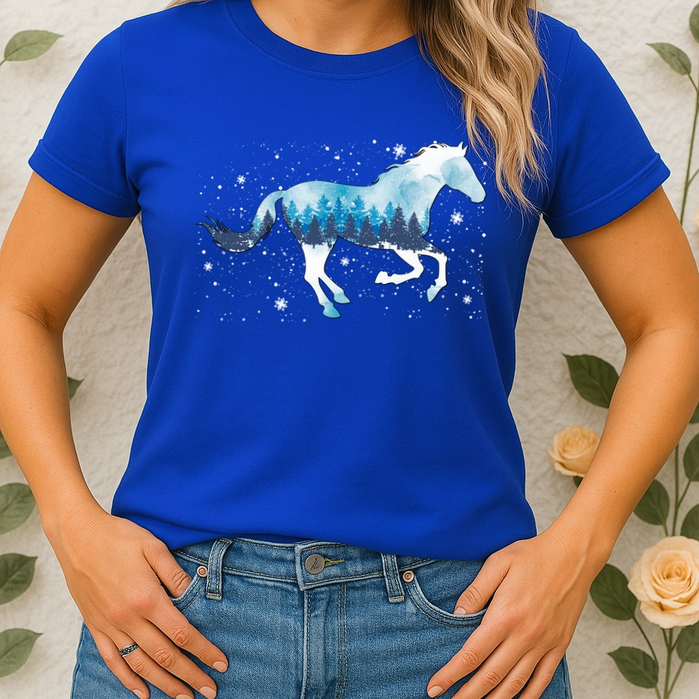 Zaml Horse Christmas Pajama Merry Xmas Riding Horse Lover Gift Womens T-Shirt