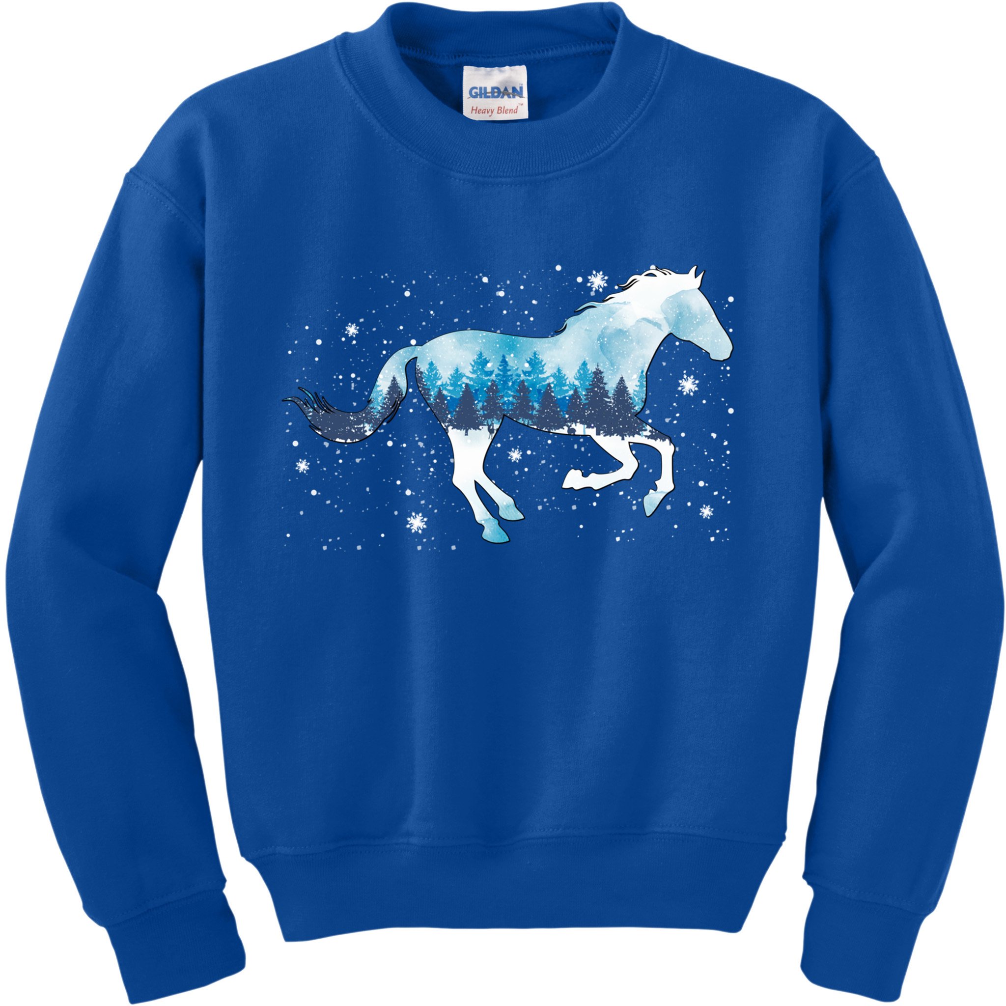 Zaml Horse Christmas Pajama Merry Xmas Riding Horse Lover Gift Kids Sweatshirt