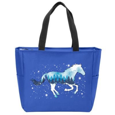 Zaml Horse Christmas Pajama Merry Xmas Riding Horse Lover Gift Zip Tote Bag