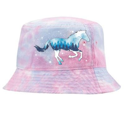 Zaml Horse Christmas Pajama Merry Xmas Riding Horse Lover Gift Tie-Dyed Bucket Hat