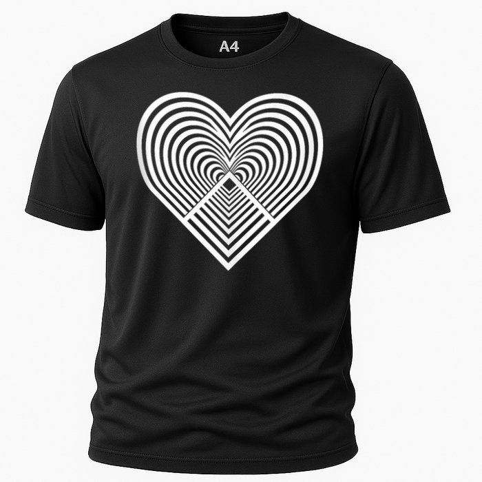 Zen Heart - Find Your Calm. Mindful Inner Peace Love Symbol Cooling Performance Crew T-Shirt