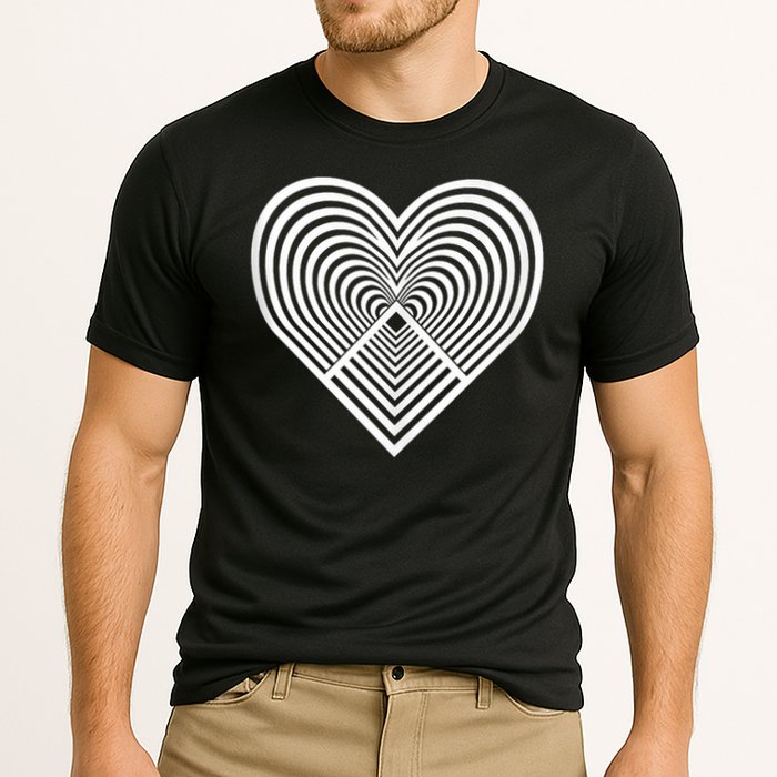 Zen Heart - Find Your Calm. Mindful Inner Peace Love Symbol Cooling Performance Crew T-Shirt