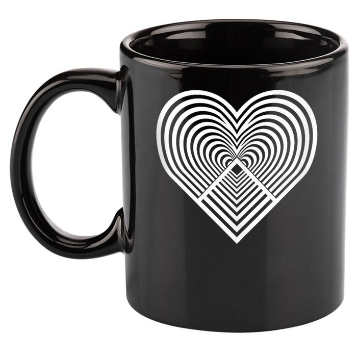 Zen Heart - Find Your Calm. Mindful Inner Peace Love Symbol 11oz C Handle Ceramic Mug