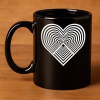 Zen Heart - Find Your Calm. Mindful Inner Peace Love Symbol 11oz C Handle Ceramic Mug