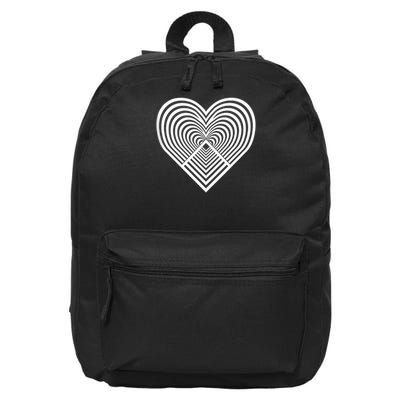 Zen Heart - Find Your Calm. Mindful Inner Peace Love Symbol 16 in Basic Backpack