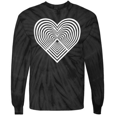 Zen Heart - Find Your Calm. Mindful Inner Peace Love Symbol Tie-Dye Long Sleeve Shirt