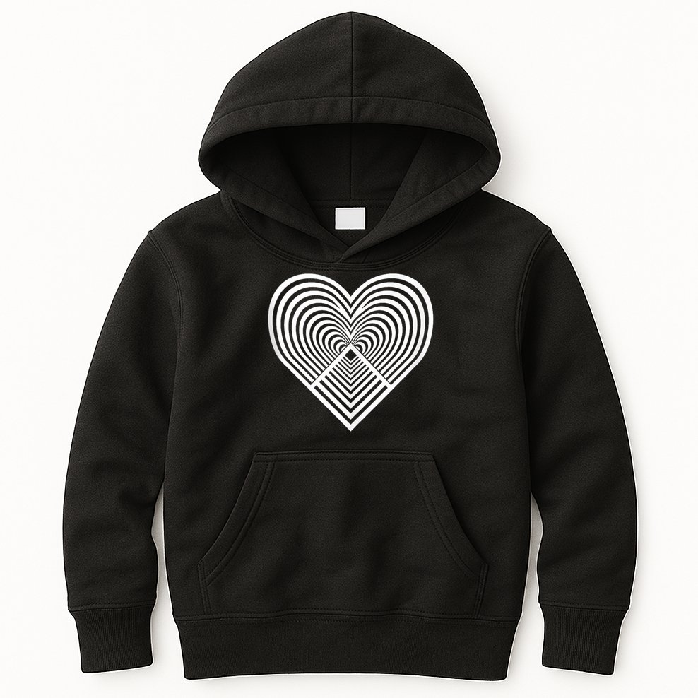 Zen Heart - Find Your Calm. Mindful Inner Peace Love Symbol Kids Hoodie
