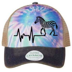 Zebra Heartbeat Graphic Legacy Tie Dye Trucker Hat