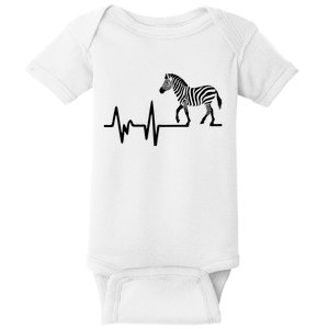 Zebra Heartbeat Graphic Baby Bodysuit