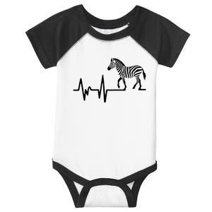 Zebra Heartbeat Graphic Infant Baby Jersey Bodysuit