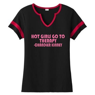 Zariazariazaria Hot Girl Go To Therapy Chandler Kinney Ladies Halftime Notch Neck Tee