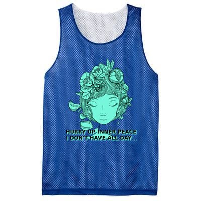 Zen Hurry Up Inner Peace  I Dont Have All Day  Gift Mesh Reversible Basketball Jersey Tank