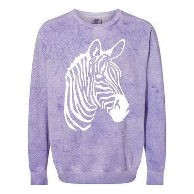 Zebra Head Colorblast Crewneck Sweatshirt